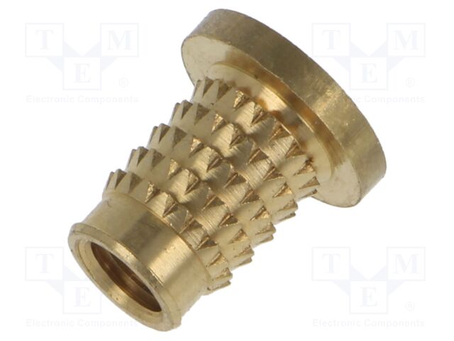 Threaded insert; brass; M6; BN: 37898; L: 12.3mm; MULTISERT®