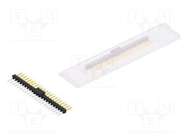 Connector: pin strips; pin header; male; PIN: 22; 2.54mm; SMT; 1x22