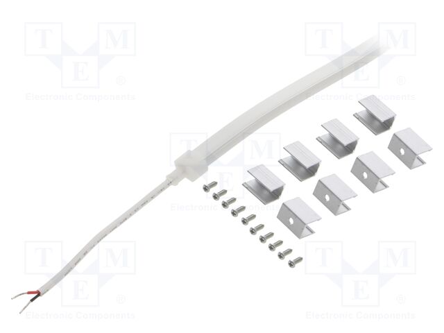 NEON LED tape; white neutral; 24V; LED/m: 120; 6mm; IP65; 8W/m