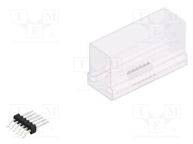 Connector: pin strips; pin header; male; PIN: 6; 1.27mm; SMT; 1x6