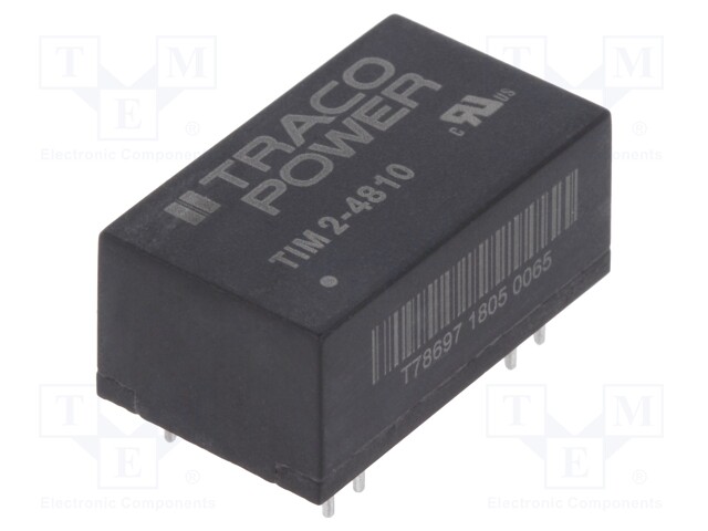 Converter: DC/DC; 2W; Uin: 36÷75V; 3.3VDC; Iout: 500mA; DIP16; 7g