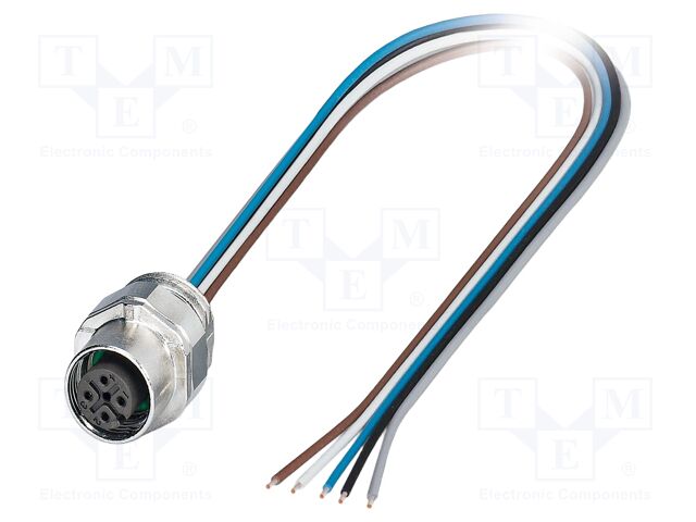 Connector: M12; socket; PIN: 5; female; 60V; straight; IP67; cables