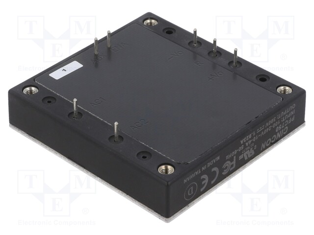 Converter: AC/DC; 750W; 90÷264VAC; Iout: 1.923A; 96.5%; PCB; 3kV