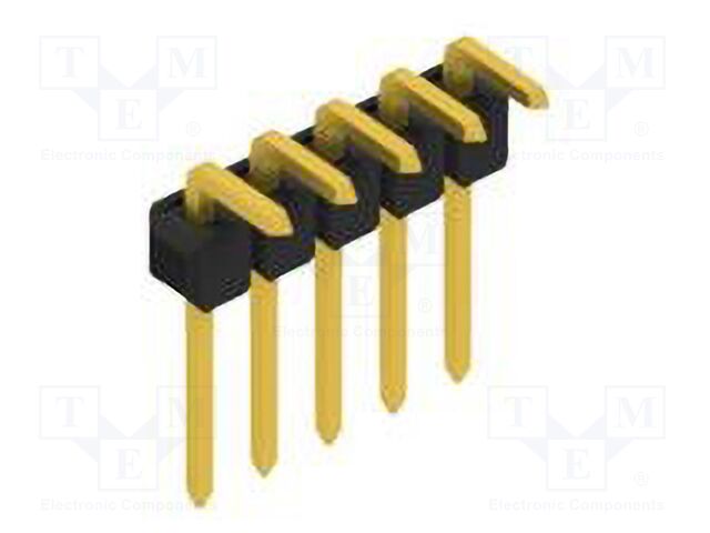 Connector: pin strips; pin header; male; PIN: 5; 2.54mm; THT; 1x5