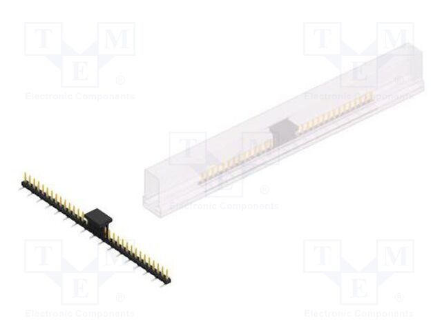 Connector: pin strips; pin header; male; PIN: 33; 2mm; SMT; 1x33