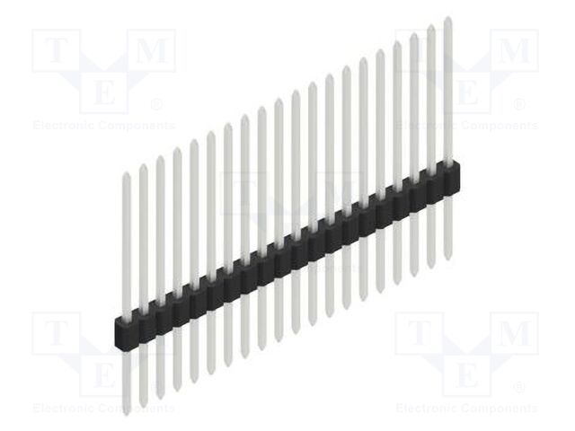 Connector: pin strips; pin header; male; PIN: 20; 1.27mm; THT; 1x20