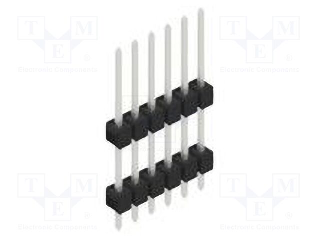 Connector: pin strips; pin header; male; PIN: 6; 2.54mm; THT; 1x6