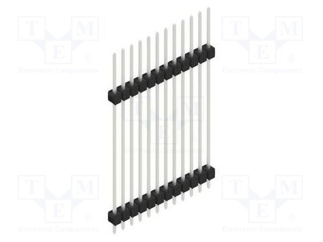 Connector: pin strips; pin header; male; PIN: 12; 2.54mm; THT; 1x12