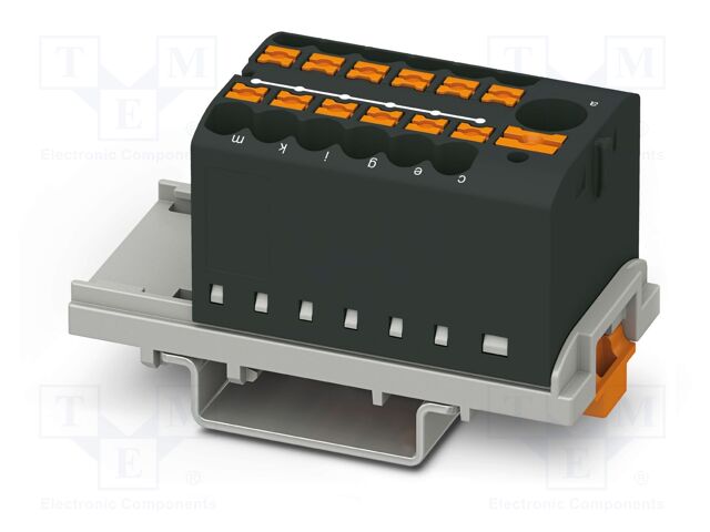 Splice terminal: rail; 24A; 690V; push-in; PA; 0.14÷4mm2; W: 28.6mm