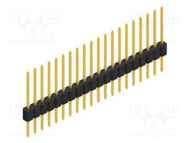 Connector: pin strips; pin header; male; PIN: 20; 1.27mm; THT; 1x20
