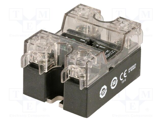 Relay: solid state; Ucntrl: 4÷32VDC; 50A; 24÷280VAC; 2-channels