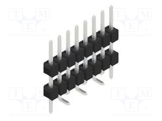 Connector: pin strips; pin header; male; PIN: 8; 2.54mm; SMT; 1x8