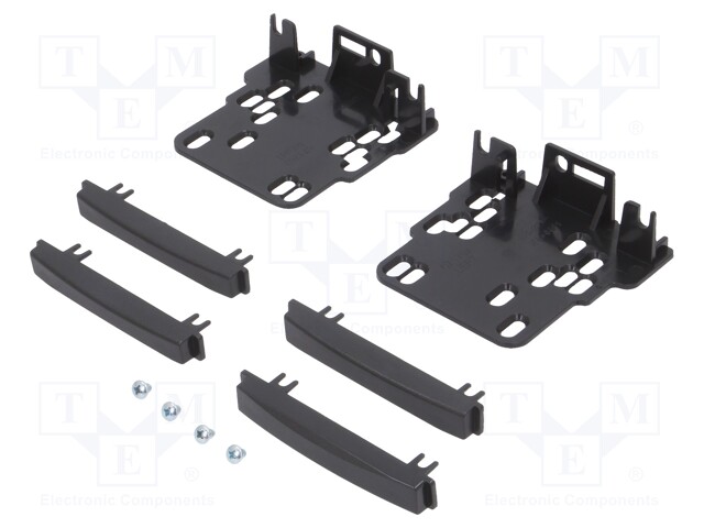 Radio mounting frame; Chrysler,Dodge,Jeep; 2 DIN; black