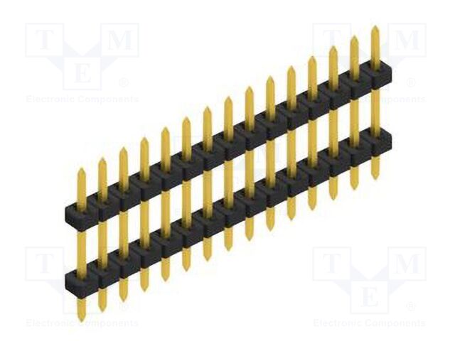 Connector: pin strips; pin header; male; PIN: 15; 2mm; THT; 1x15