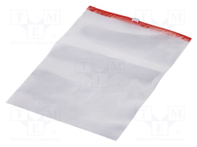 Slider bag; L: 320mm; Width: 230mm; Thick: 70um; transparent; 50pcs.