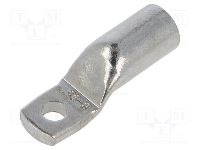 Tip: ring tube; M8; 95mm2; crimped; for cable; tinned; copper; 8.4mm