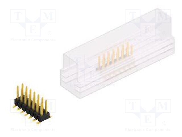Connector: pin strips; pin header; male; PIN: 14; 2.54mm; SMT; 2x7