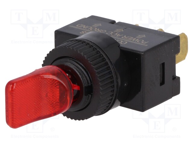 Switch: toggle; Pos: 2; SPST; OFF-ON; 20A/12VDC; Toggle: flat; 50mΩ
