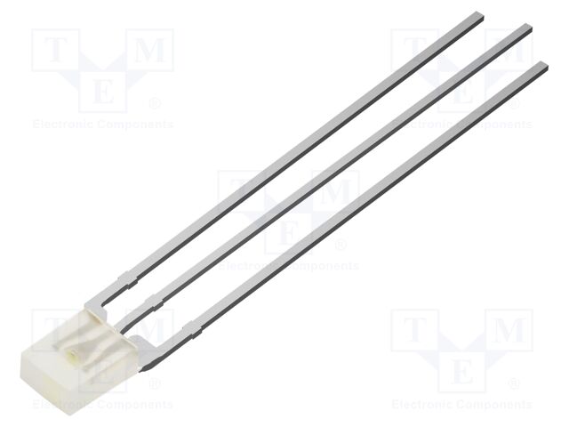 LED; white cold,orange; rectangular; 2x4x5mm; bicolour; 100°; 20mA