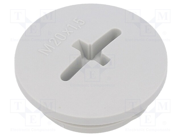 Stopper; M20; 1.5; IP56; Mat: polyamide; Body: light grey; 6mm