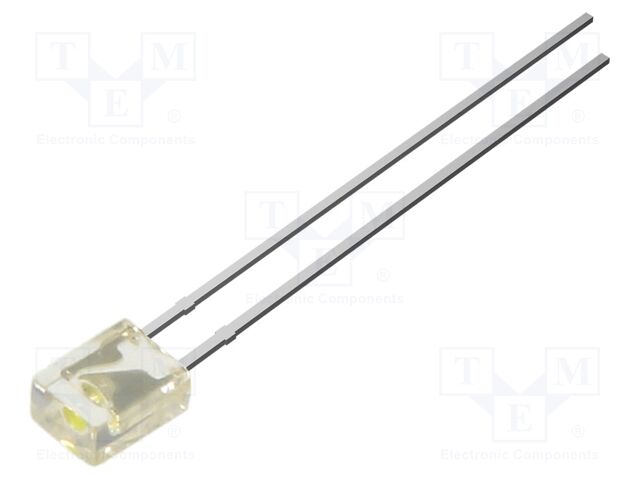 LED; white cold; rectangular; 2x3x4mm; 330mcd; 120°; Front: flat