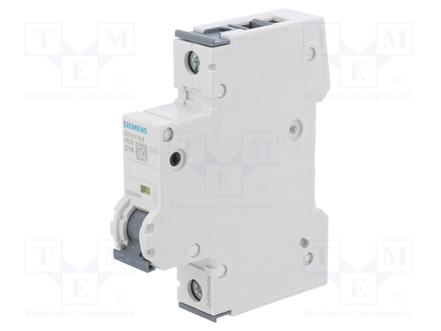 Circuit breaker; 230/400VAC; Inom: 16A; Poles: 1; DIN; Charact: D