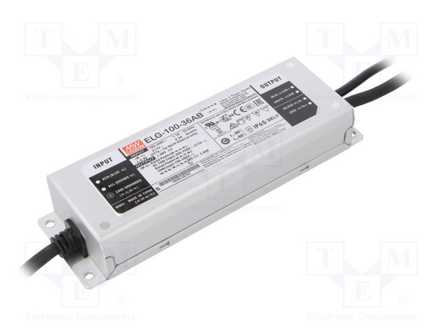 Power supply: switched-mode; LED; 95.76W; 36VDC; 32.4÷39.6VDC