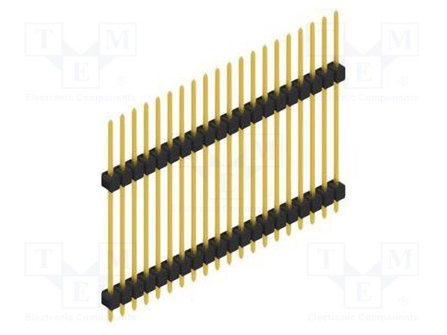 Connector: pin strips; pin header; male; PIN: 20; 2.54mm; THT; 1x20