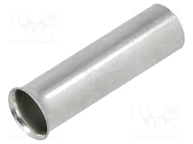 Bootlace ferrule; non-insulated; copper; 10mm2; 18mm; tinned