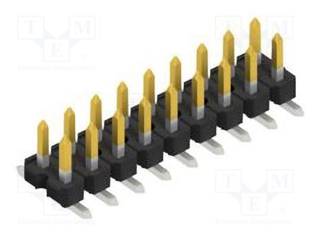 Connector: pin strips; pin header; male; PIN: 18; 2.54mm; SMT; 2x9