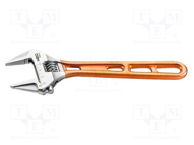 Wrench; adjustable; 205mm; Max jaw capacity: 32mm; anti-slip grip