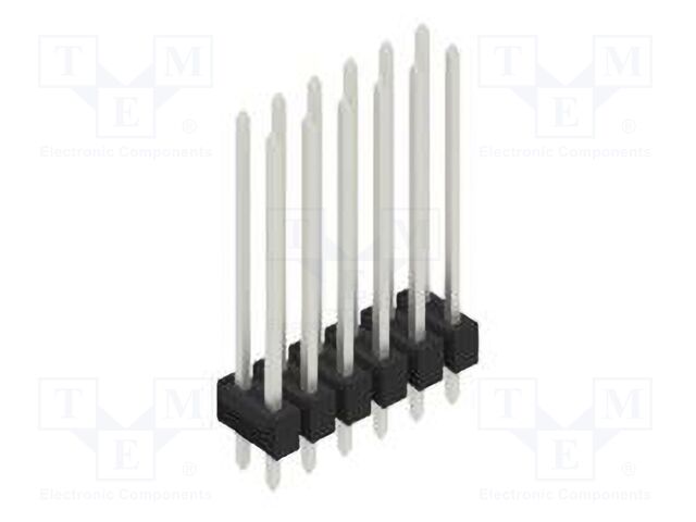 Connector: pin strips; pin header; male; PIN: 12; 2.54mm; THT; 2x6
