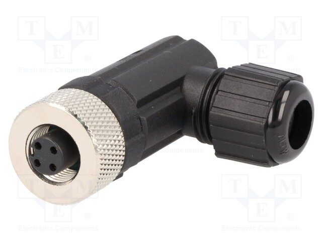 Plug; M12; PIN: 4; female; A code-DeviceNet / CANopen; for cable