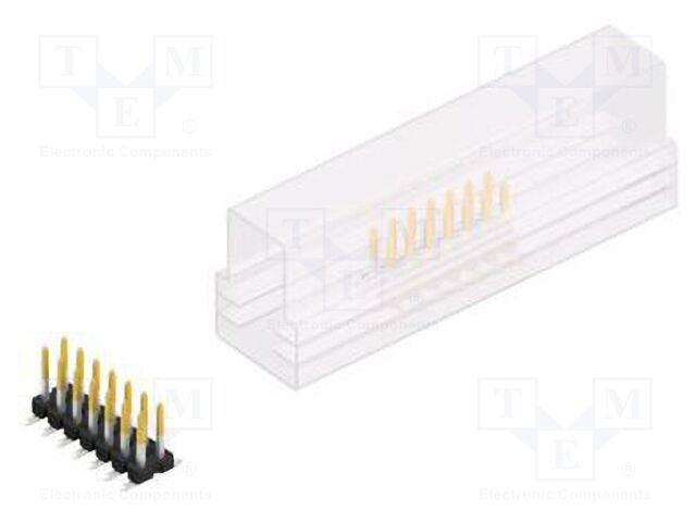 Connector: pin strips; pin header; male; PIN: 14; 2.54mm; SMT; 2x7