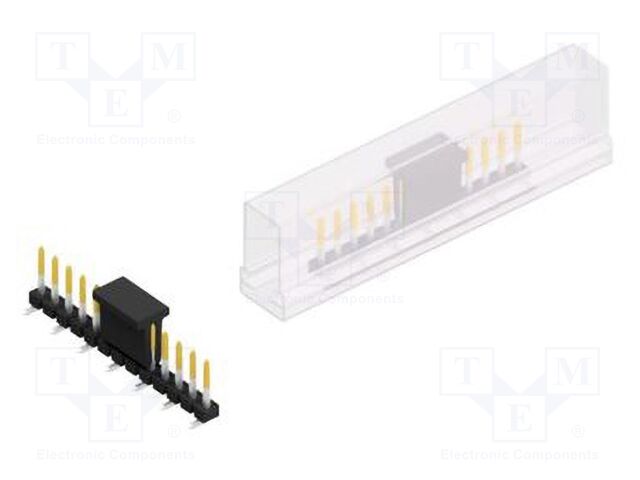 Connector: pin strips; pin header; male; PIN: 13; 2.54mm; SMT; 1x13
