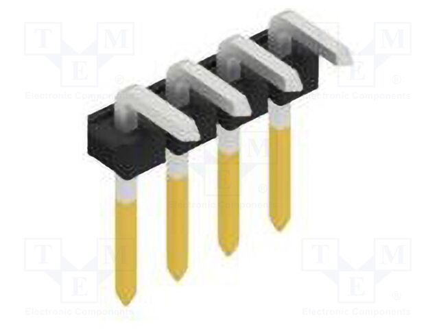 Connector: pin strips; pin header; male; PIN: 4; 2.54mm; THT; 1x4