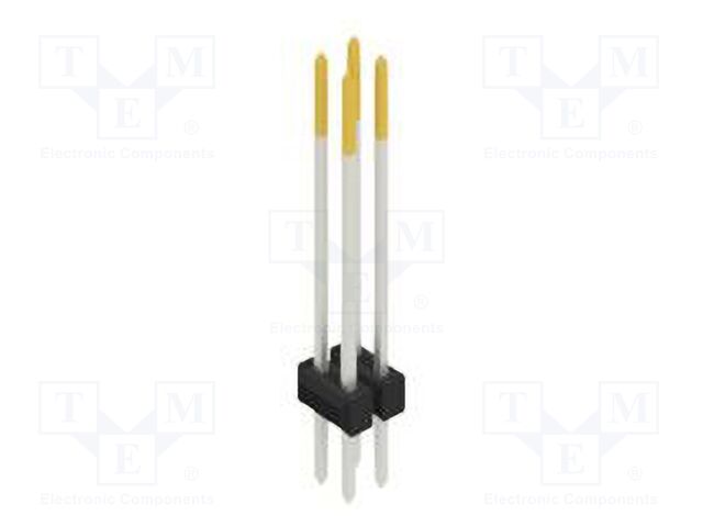 Connector: pin strips; pin header; male; PIN: 4; 2.54mm; THT; 2x2