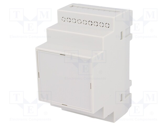 Enclosure: for DIN rail mounting; Y: 90mm; X: 52mm; Z: 65mm; grey
