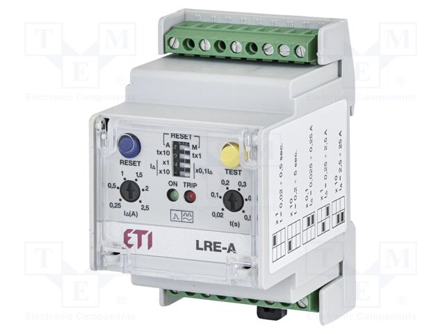 Earth leakage Relay; for DIN rail mounting; IP20; -10÷60°C; 3VA