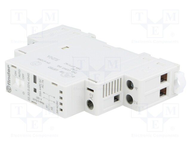 Relay: installation; monostable; NO x2; Ucoil: 24VAC; Ucoil: 24VDC