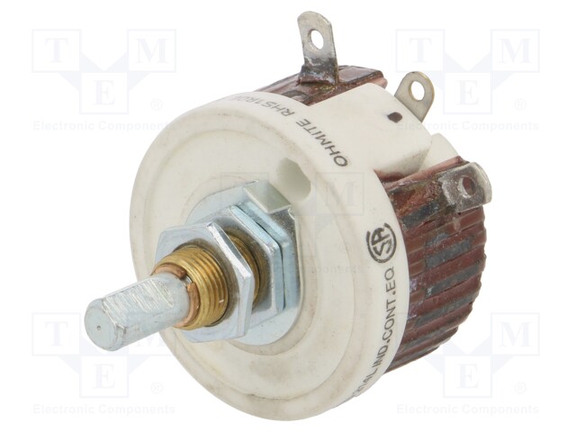 Potentiometer: shaft; 1Ω; 25W; 6.35mm; Shaft: smooth; wirewound