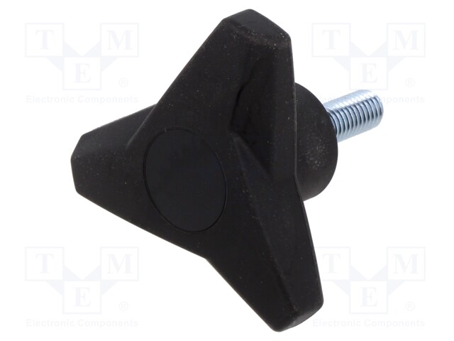 Knob; Ø: 63mm; Ext.thread: M8; 25mm; H: 30.5mm; technopolymer PA