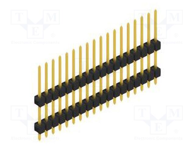 Connector: pin strips; pin header; male; PIN: 18; 2.54mm; THT; 1x18