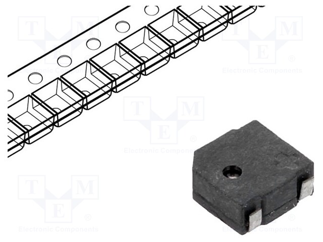 Sound transducer: elektromagnetic alarm; SMD; 4000Hz; 100mA; 12Ω