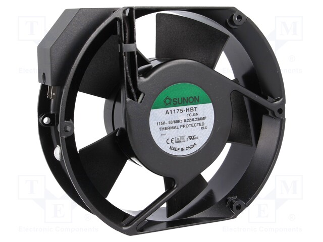 Fan: AC; axial; 115VAC; 171x151x51mm; 345.1(±10%)m3/h; 51dBA