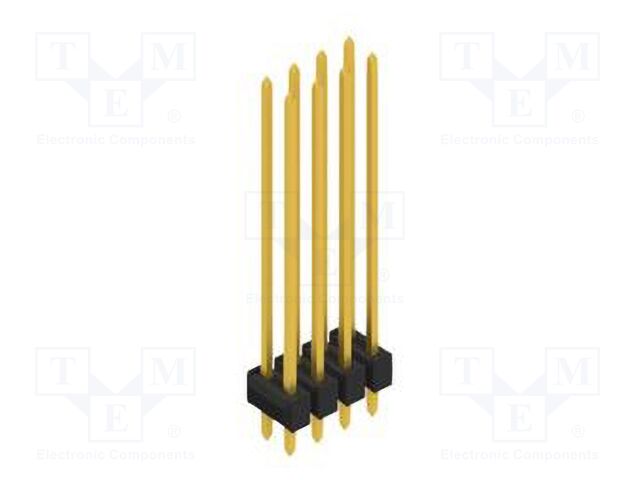 Connector: pin strips; pin header; male; PIN: 8; 2.54mm; THT; 2x4