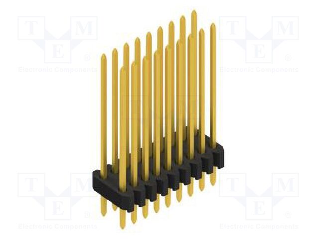 Connector: pin strips; pin header; male; PIN: 18; 1.27mm; THT; 2x9