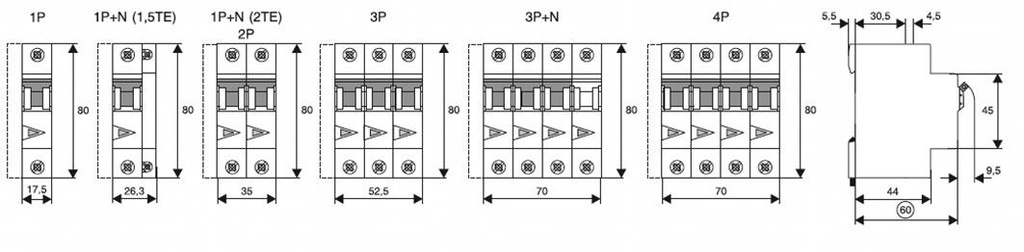 Circuit breaker; 230/400VAC; Inom: 2A; Poles: 2; DIN; Charact: C