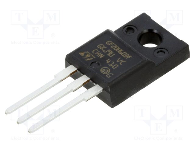 IGBT Single Transistor, 40 A, 1.6 V, 37 W, 600 V, TO-220FP, 3 Pins
