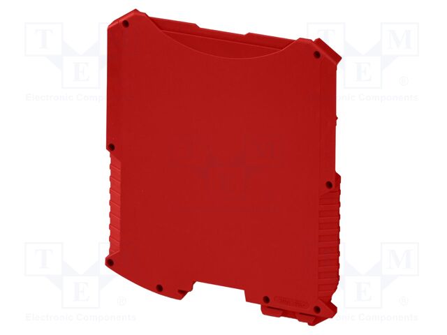 Housing half; left; red; UL94V-0; ME MAX 2-2; PA; X: 6.3mm; Y: 99mm